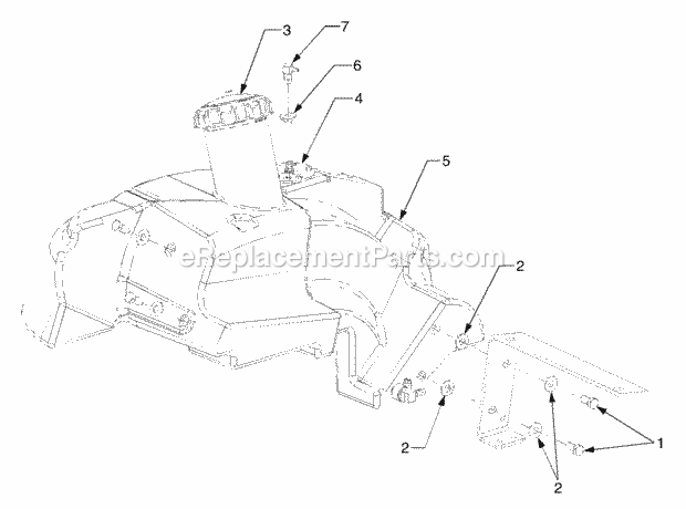 Fuel Tank Diagram and Parts List for 5254E 54AE542-710, 54BE542-710, 54CE542-710 Cub Cadet Lawn Tractor